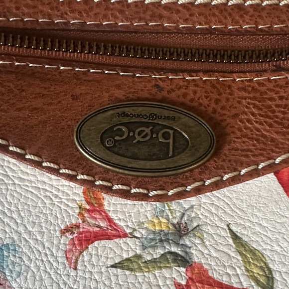boc Floral Red and Brown Crossbody Bag - Picture 6 of 9